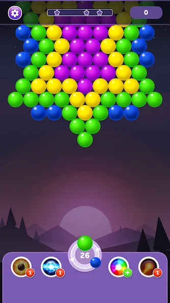 Bubble Shooter Rainbow МОД/Взлом [Меню, Бесконечные монеты и Открытые уровни] Screenshot 1