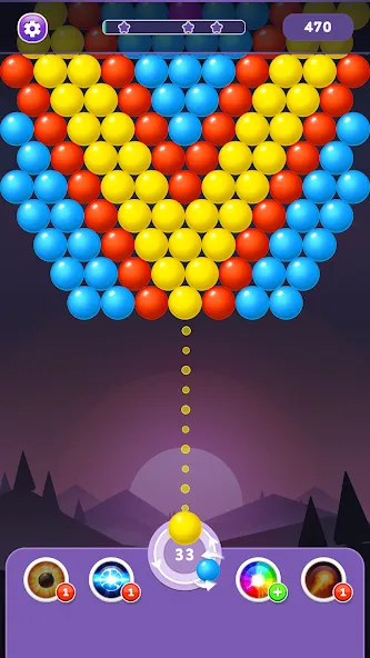 Bubble Shooter Rainbow МОД/Взлом [Меню, Бесконечные монеты и Открытые уровни] Screenshot 2