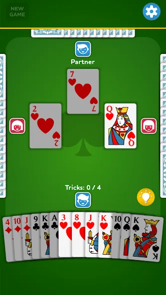 Spades - Card Game (Спейдс) МОД/Взлом [Меню, Бесконечные монеты и Открытые уровни] Screenshot 1
