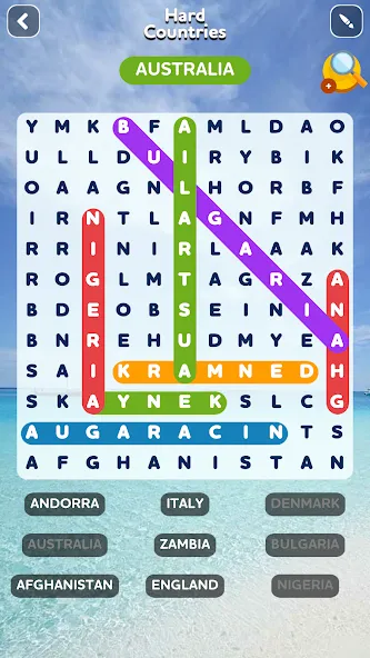 Word Search - Word Puzzle Game МОД/Взлом [Меню, Бесконечные монеты и Открытые уровни] Screenshot 2