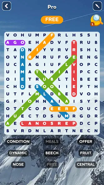 Word Search - Word Puzzle Game МОД/Взлом [Меню, Бесконечные монеты и Открытые уровни] Screenshot 3