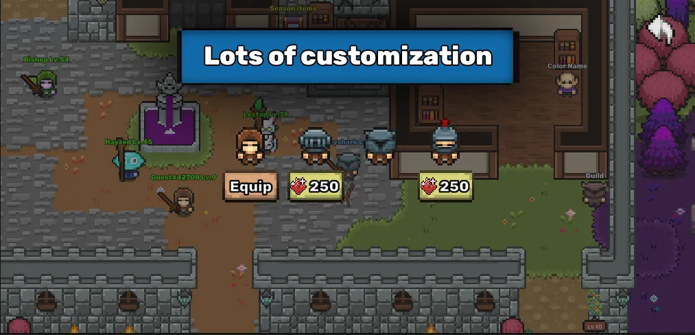 Pixil - MMORPG 2D ONLINE RPG (Пиксил) МОД/Взлом [Бесконечные деньги, Монеты и Мега MOD] Screenshot 4