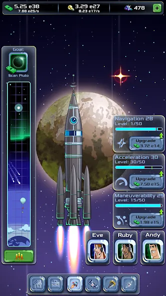Idle Space Company (Айдл) МОД/Взлом [Все открыто, Дополнительные деньги и Меню MOD] Screenshot 2