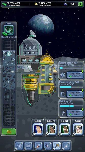 Idle Space Company (Айдл) МОД/Взлом [Все открыто, Дополнительные деньги и Меню MOD] Screenshot 4