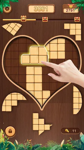 WoodCube - Woody Puzzle (ВудКуб) МОД/Взлом [Бесконечные деньги, Монеты и Мега MOD] Screenshot 4