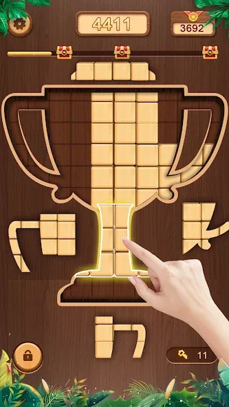 WoodCube - Woody Puzzle (ВудКуб) МОД/Взлом [Бесконечные деньги, Монеты и Мега MOD] Screenshot 5