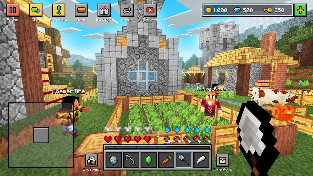 Block World 3D: Craft & Build МОД/Взлом [Бесконечные деньги, Монеты и Мега MOD] Screenshot 1