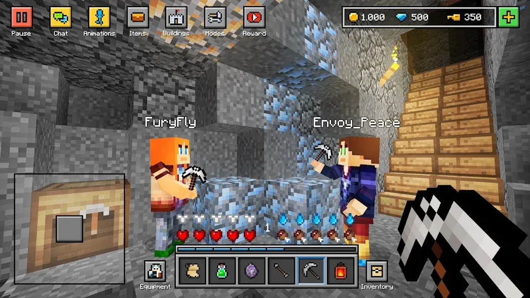 Block World 3D: Craft & Build МОД/Взлом [Бесконечные деньги, Монеты и Мега MOD] Screenshot 2