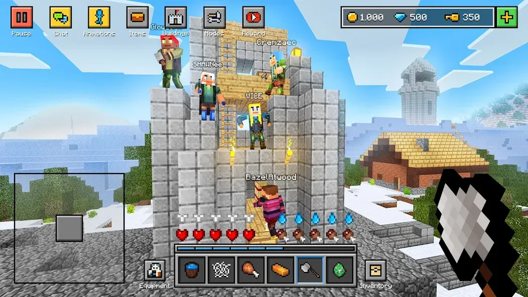 Block World 3D: Craft & Build МОД/Взлом [Бесконечные деньги, Монеты и Мега MOD] Screenshot 3