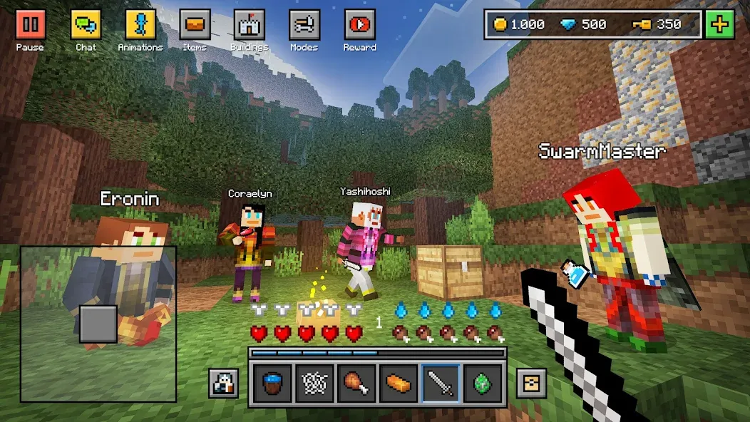 Block World 3D: Craft & Build МОД/Взлом [Бесконечные деньги, Монеты и Мега MOD] Screenshot 4