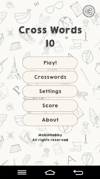 CrossWords 10 (Кроссворды 10) МОД/Взлом [Деньги, Монеты и Меню MOD] Screenshot 1