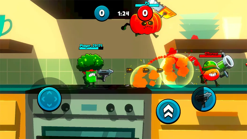 Food Gang МОД/Взлом [Меню, Бесконечные монеты и Открытые уровни] Screenshot 1