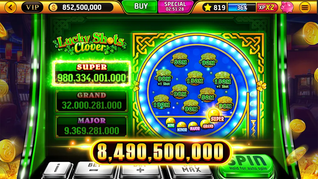 Wild Classic Slots Casino Game МОД/Взлом [Меню, Бесконечные монеты и Открытые уровни] Screenshot 2