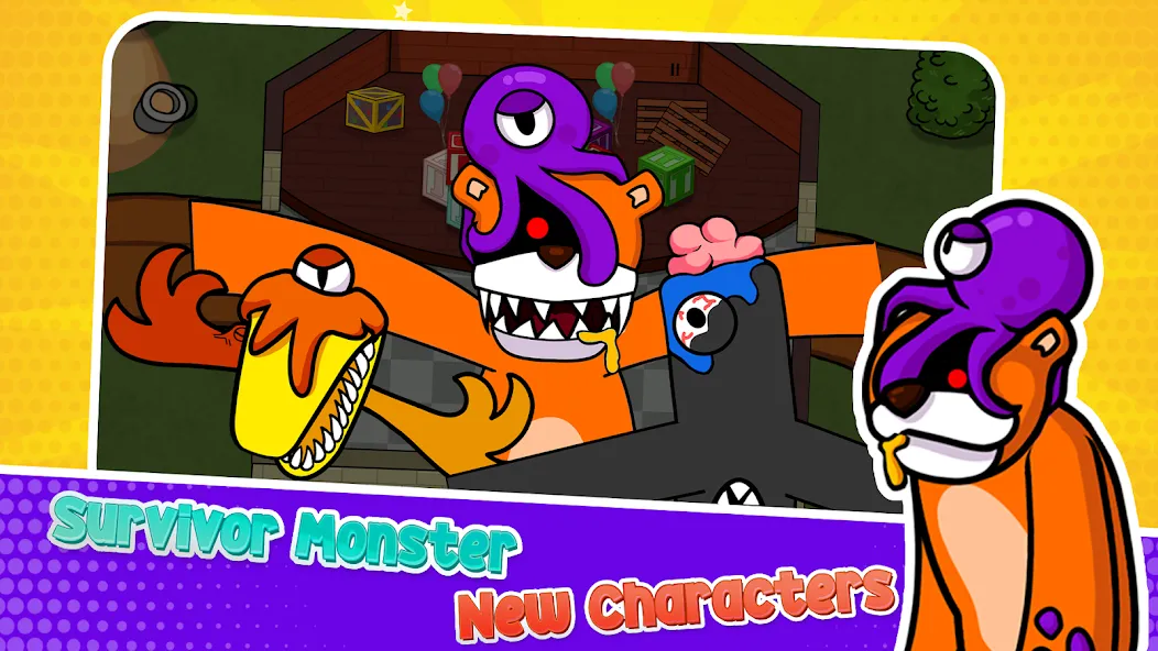 Survivor In Rainbow Monster (Сурвайвер Ин Рейнбоу Монстер) МОД/Взлом [Все открыто, Дополнительные деньги и Меню MOD] Screenshot 1