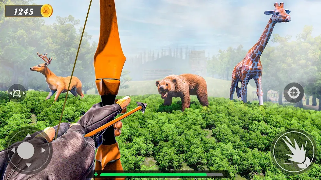 Animal Archery Hunting Games МОД/Взлом [Все открыто, Дополнительные деньги и Меню MOD] Screenshot 3