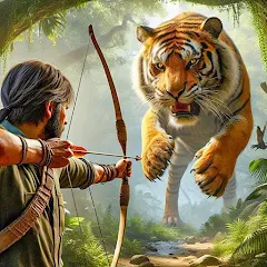 Скачать Взломанная Animal Archery Hunting Games на Андроид с много денег
