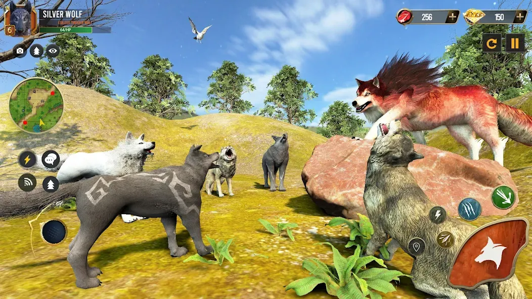 Wild Wolf Simulator Wolf Games МОД/Взлом [Деньги, Монеты и Меню MOD] Screenshot 1