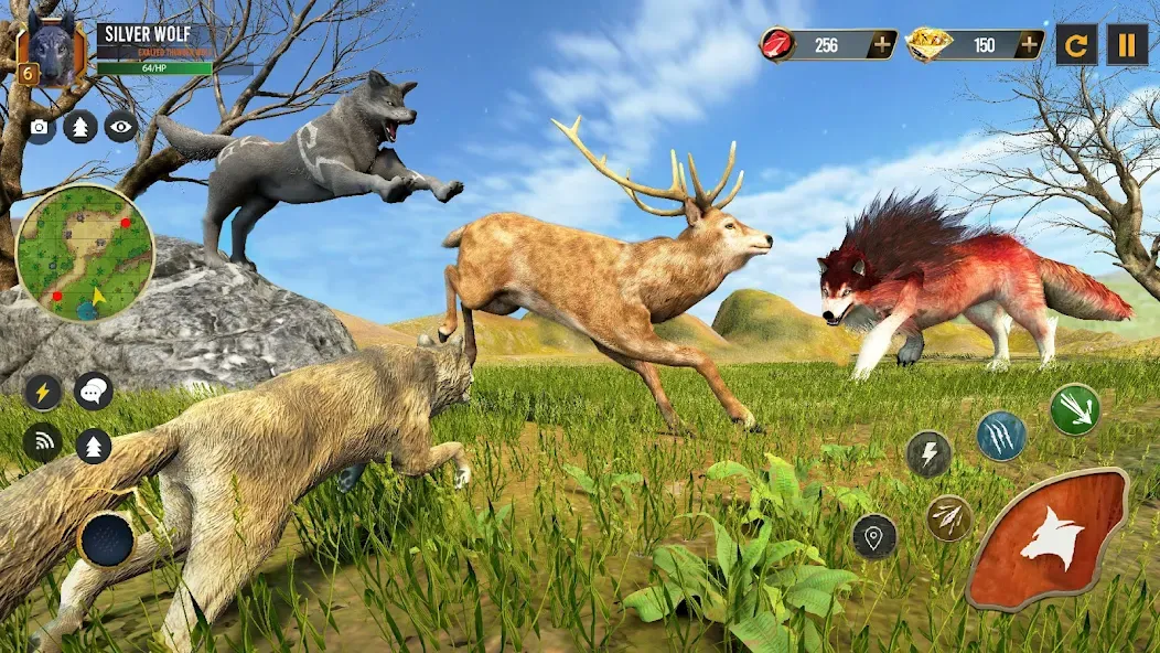 Wild Wolf Simulator Wolf Games МОД/Взлом [Деньги, Монеты и Меню MOD] Screenshot 2