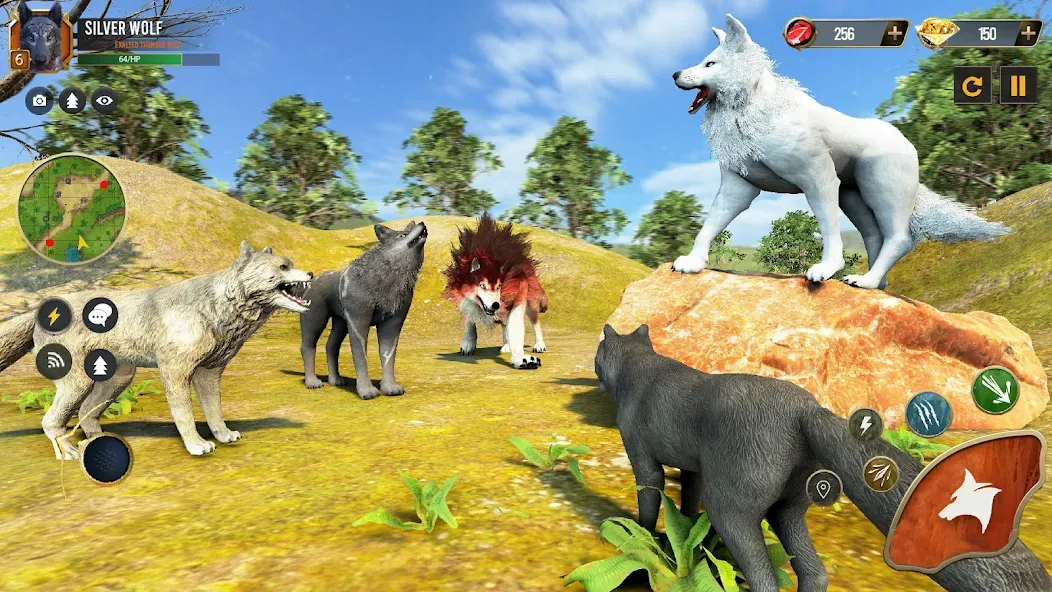 Wild Wolf Simulator Wolf Games МОД/Взлом [Деньги, Монеты и Меню MOD] Screenshot 3