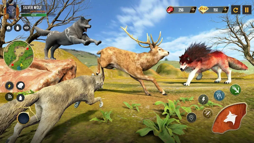 Wild Wolf Simulator Wolf Games МОД/Взлом [Деньги, Монеты и Меню MOD] Screenshot 5