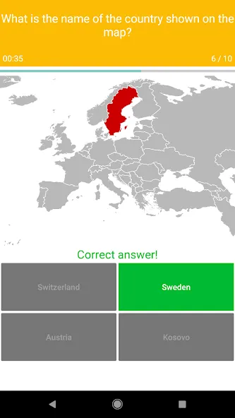 Europe Map Quiz - European Cou МОД/Взлом [Деньги, Монеты и Меню MOD] Screenshot 4
