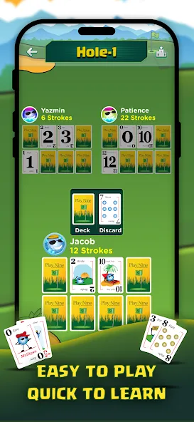 Play Nine: Golf Card Game (Плей Найн) МОД/Взлом [Много денег, Монет и Все открыто] Screenshot 2