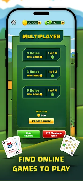 Play Nine: Golf Card Game (Плей Найн) МОД/Взлом [Много денег, Монет и Все открыто] Screenshot 3