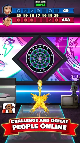 Darts Club: PvP Multiplayer (Дартс клуб) МОД/Взлом [Много денег, Монет и Все открыто] Screenshot 2