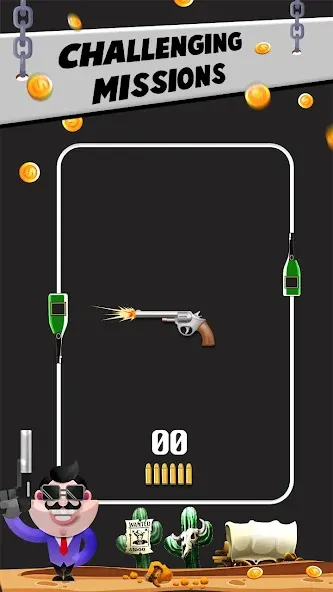 Bottle Shooting VS Gun МОД/Взлом [Много монет, Открытые уровни и Мега MOD] Screenshot 1