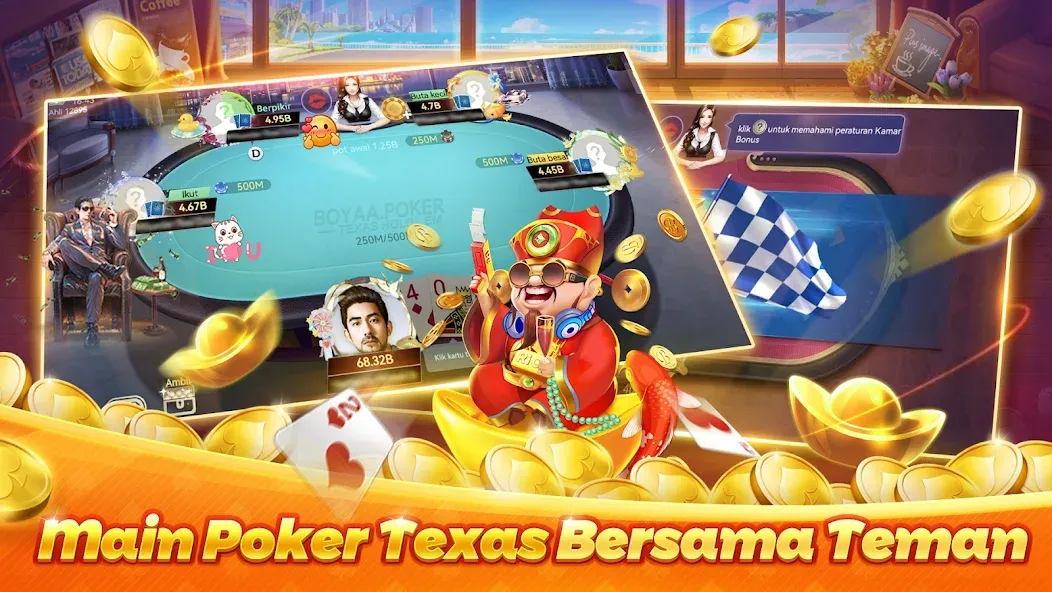 Poker Texas Boyaa (Покер Техас Бояа) МОД/Взлом [Меню, Бесконечные монеты и Открытые уровни] Screenshot 2