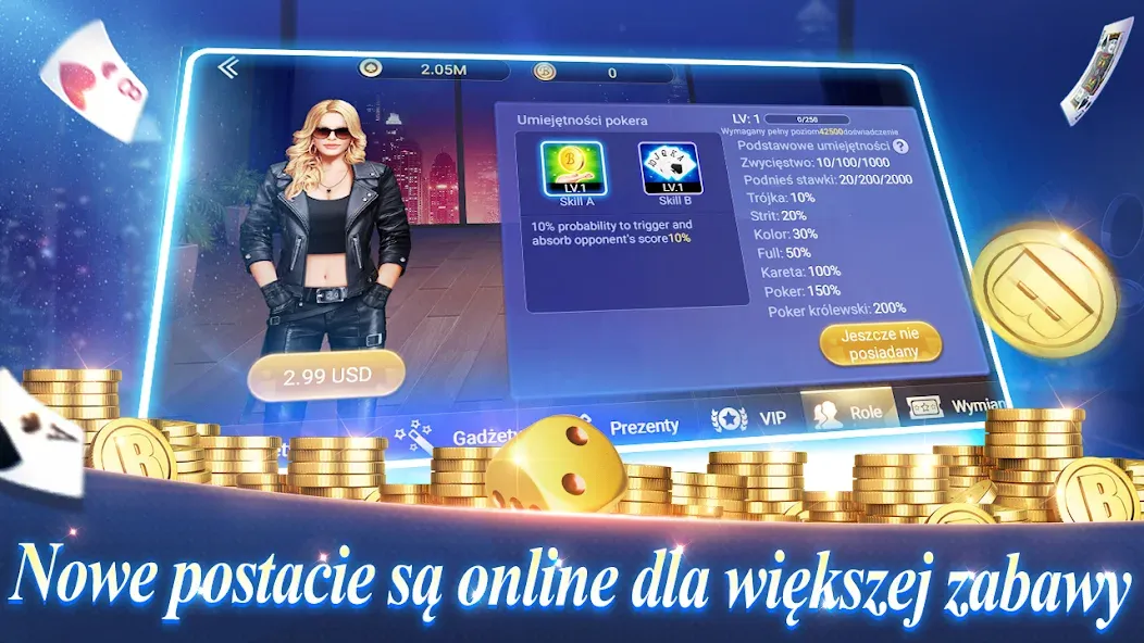 Texas Poker Polski  (Boyaa) (Техасский Покер Польский) МОД/Взлом [Все открыто, Дополнительные деньги и Меню MOD] Screenshot 1
