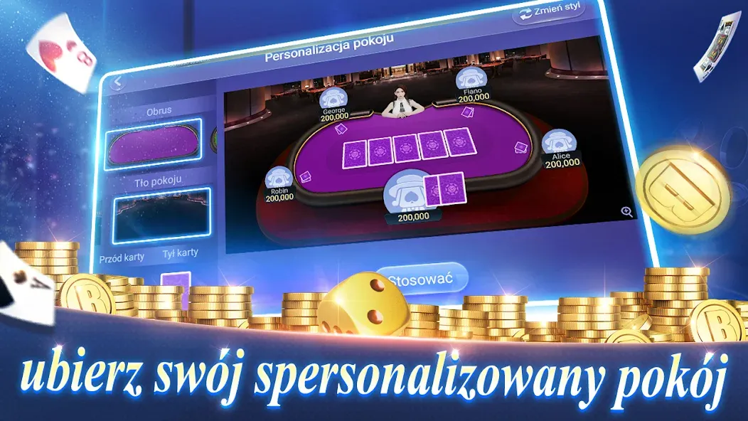 Texas Poker Polski  (Boyaa) (Техасский Покер Польский) МОД/Взлом [Все открыто, Дополнительные деньги и Меню MOD] Screenshot 2