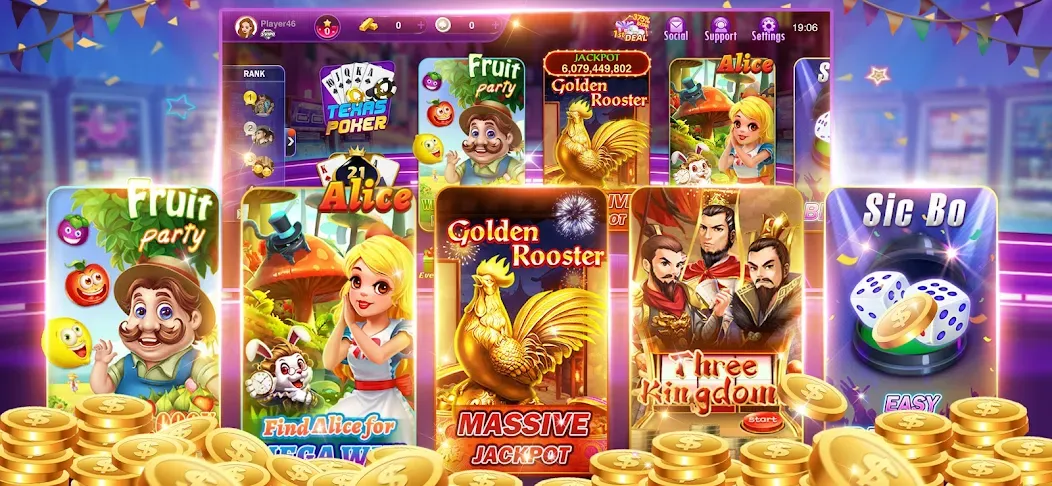 Happy Poker Slots (Хэппи Покер Слоты) МОД/Взлом [Деньги, Монеты и Меню MOD] Screenshot 3