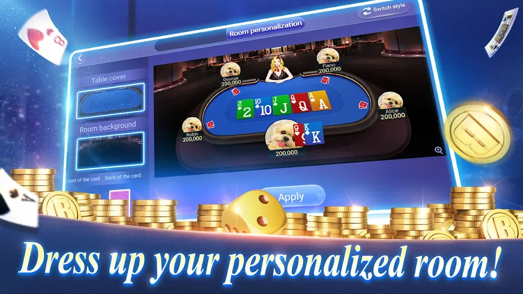 Texas Poker English (Boyaa) (Техасский покер Английский) МОД/Взлом [Много монет, Открытые уровни и Мега MOD] Screenshot 2