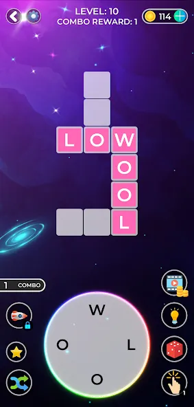 Word Game. Crossword Search Pu МОД/Взлом [Меню, Бесконечные монеты и Открытые уровни] Screenshot 1