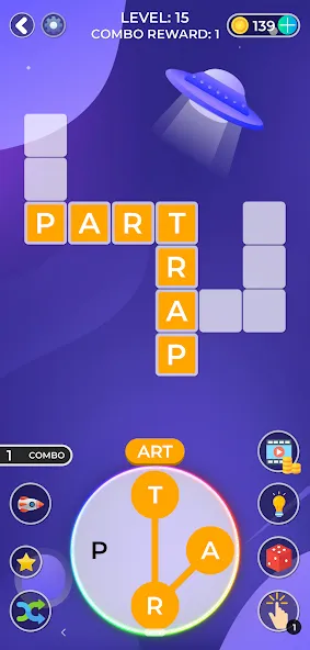 Word Game. Crossword Search Pu МОД/Взлом [Меню, Бесконечные монеты и Открытые уровни] Screenshot 5