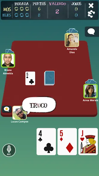 Truco Brasil - Truco online (Труко Бразиль) МОД/Взлом [Деньги, Монеты и Меню MOD] Screenshot 4