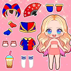 Скачать Взломанная Doll Dress Up: Makeup Games на Андроид (Много денег и все открыто)