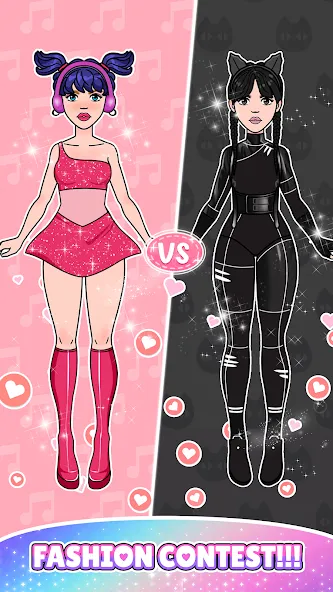 Paper Doll: Fashion Dress Up (Свит Пейпер Долл) МОД/Взлом [Все открыто, Дополнительные деньги и Меню MOD] Screenshot 4