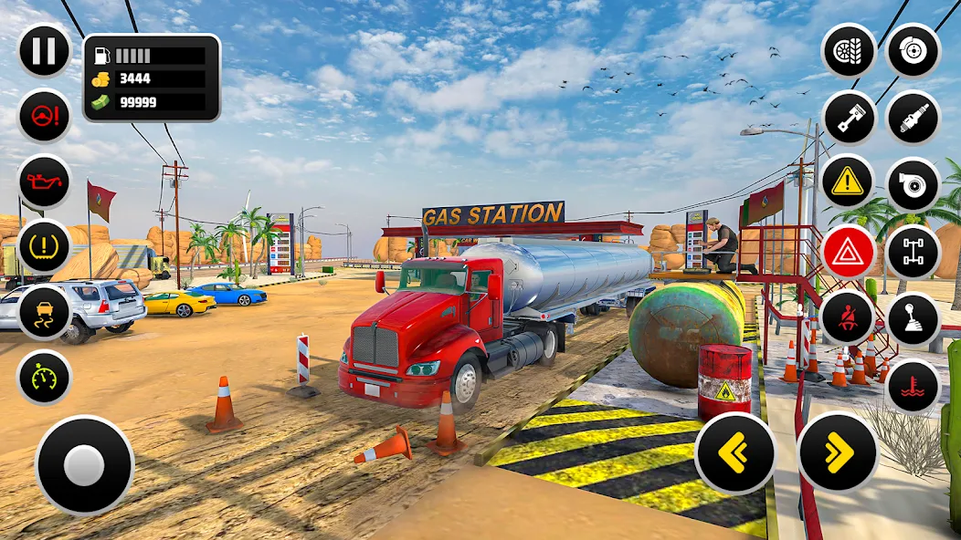 Gas Station Simulator Games МОД/Взлом [Меню, Бесконечные монеты и Открытые уровни] Screenshot 1