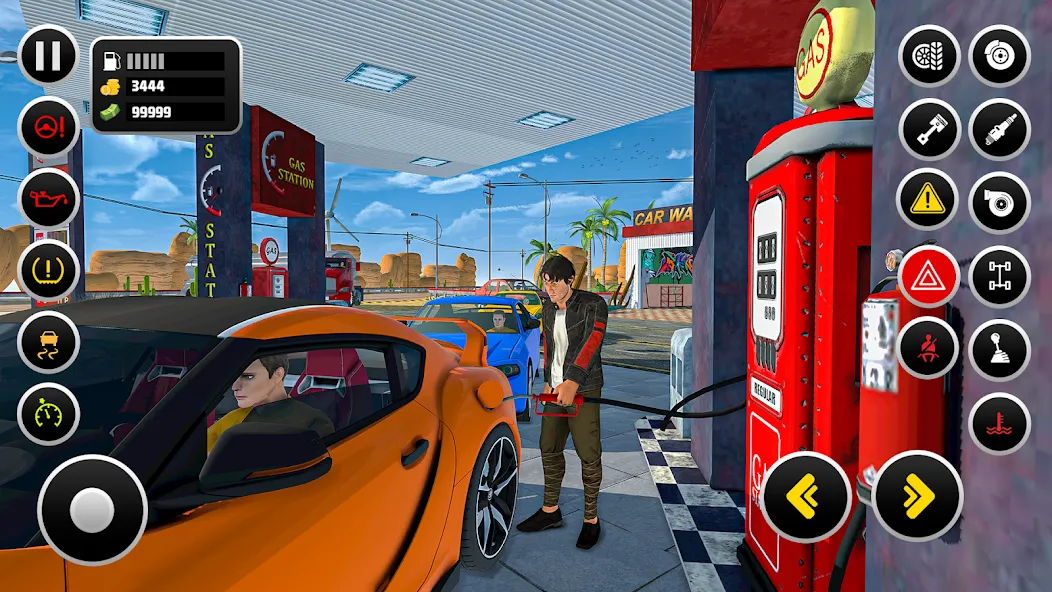 Gas Station Simulator Games МОД/Взлом [Меню, Бесконечные монеты и Открытые уровни] Screenshot 2