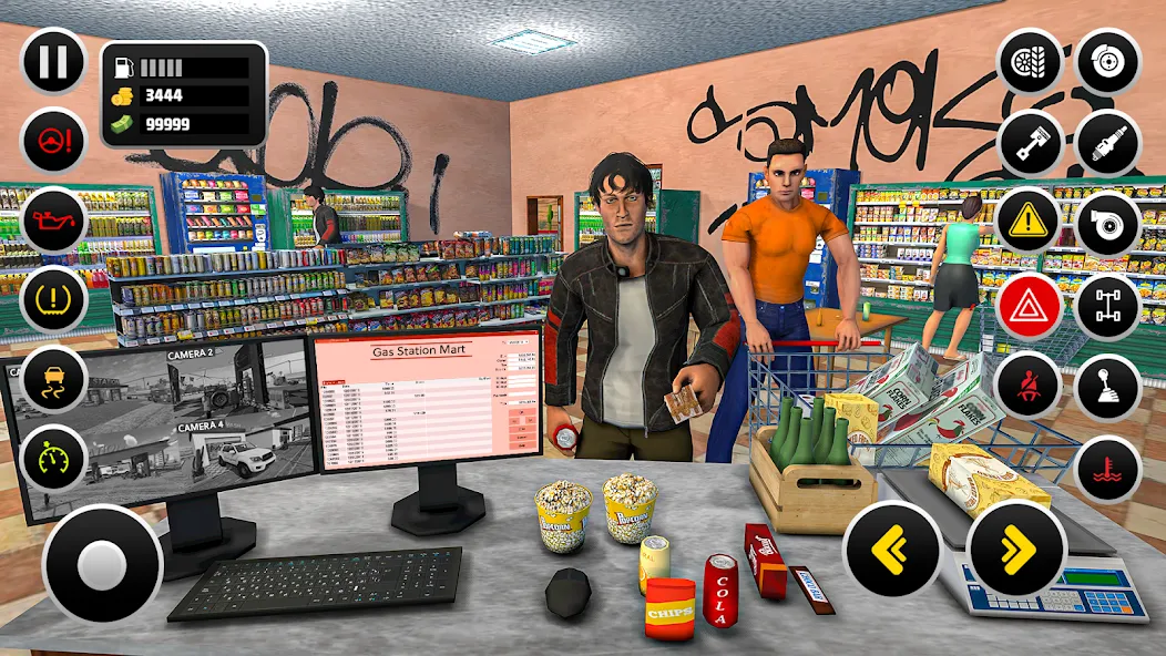 Gas Station Simulator Games МОД/Взлом [Меню, Бесконечные монеты и Открытые уровни] Screenshot 5