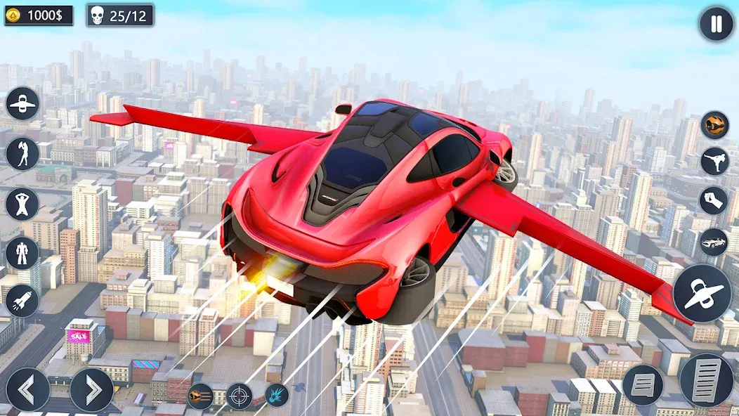 Flying Car Robot Game Car Game МОД/Взлом [Все открыто, Дополнительные деньги и Меню MOD] Screenshot 2