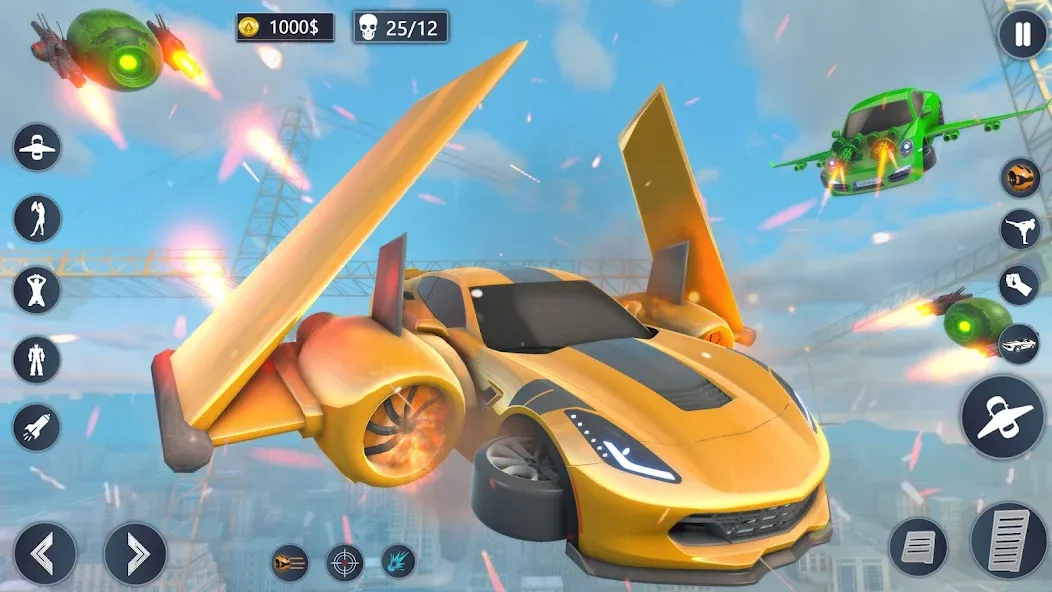 Flying Car Robot Game Car Game МОД/Взлом [Все открыто, Дополнительные деньги и Меню MOD] Screenshot 3