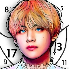 Скачать Kpop Paint by Numbers BT21 Взлом (Все картинки разблокированы и без рекламы) на Андроид