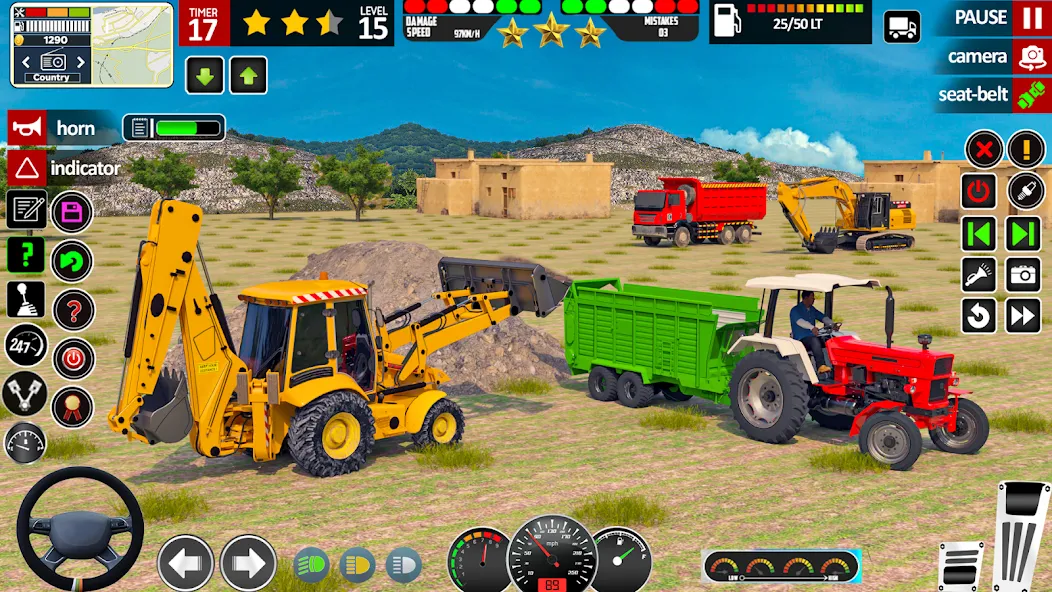 Indian Tractor Game Farming 3D МОД/Взлом [Много монет, Открытые уровни и Мега MOD] Screenshot 2