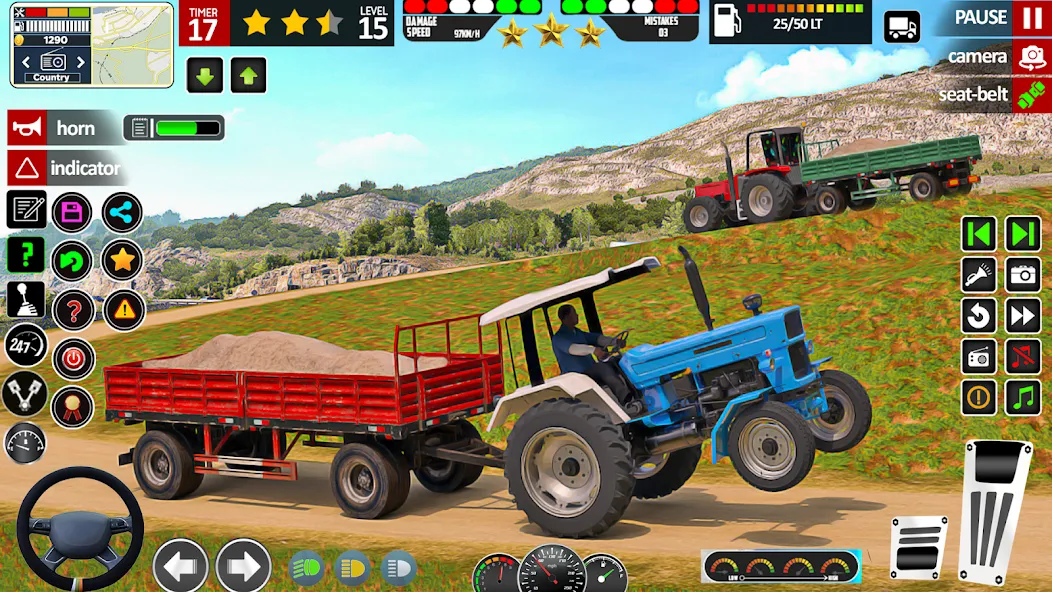 Indian Tractor Game Farming 3D МОД/Взлом [Много монет, Открытые уровни и Мега MOD] Screenshot 3
