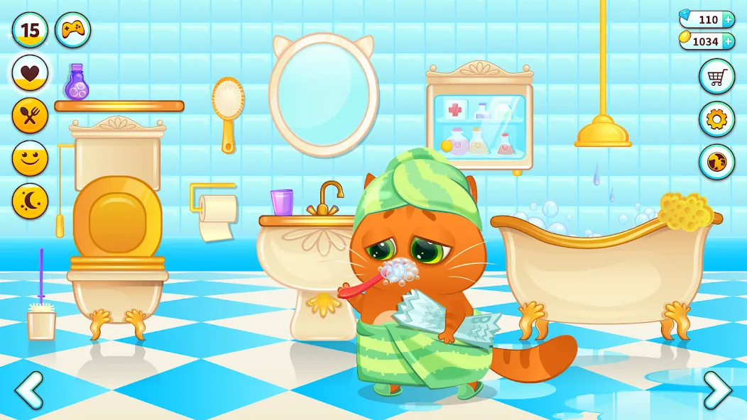 Bubbu – My Virtual Pet Cat МОД/Взлом [Меню, Бесконечные монеты и Открытые уровни] Screenshot 1