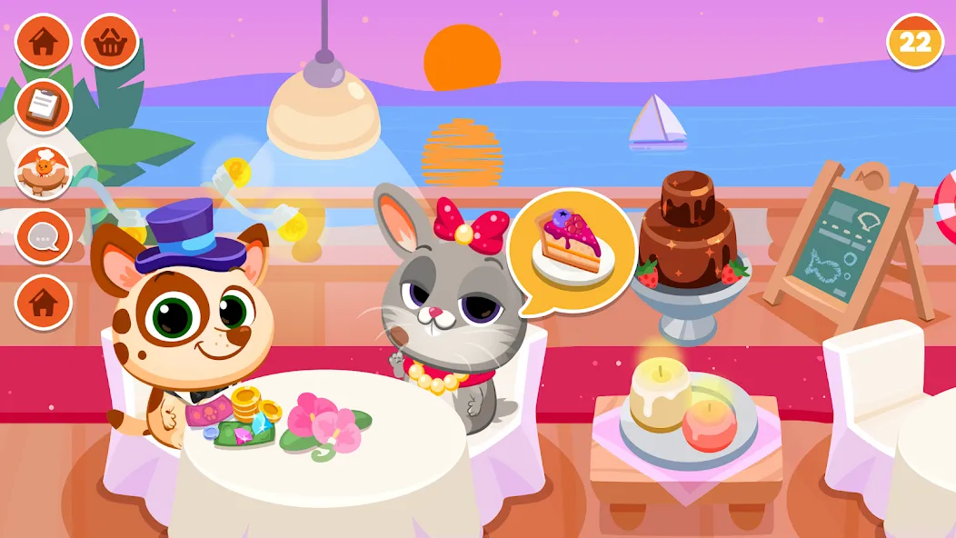Bubbu Restaurant - My Cat Game (Буббу Ресторан) МОД/Взлом [Бесконечные деньги, Монеты и Мега MOD] Screenshot 2