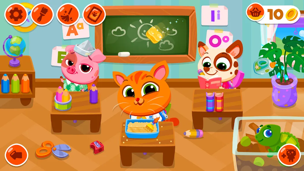 Bubbu School - My Virtual Pets (Буббу Скул) МОД/Взлом [Деньги, Монеты и Меню MOD] Screenshot 1